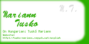 mariann tusko business card